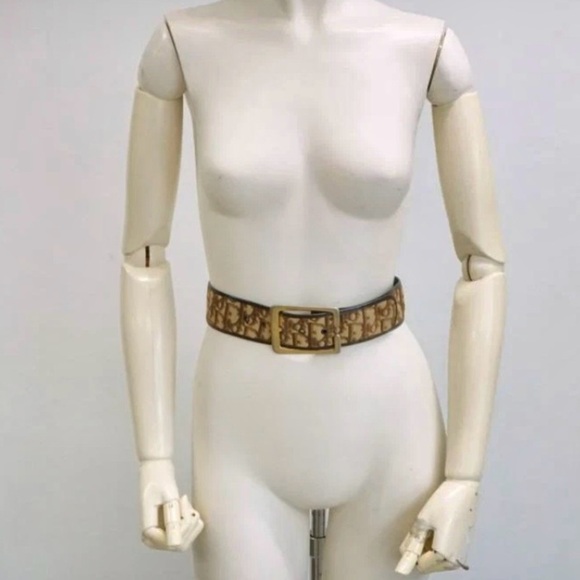 Christian Dior Wide Trotter belt canvas / leather